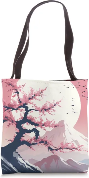 Enigmatic Petal Melody Delicate Pink Blossom Canvas Tote Bag