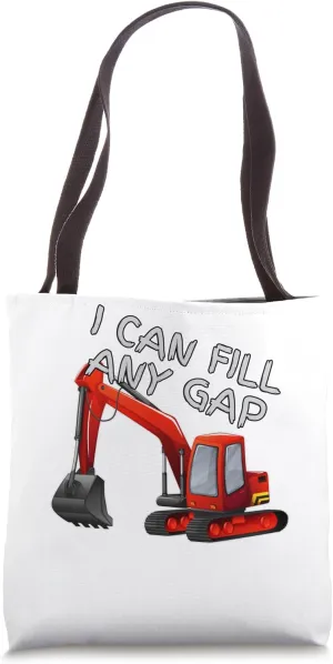 Excavator heavy machine gap filler Tote Bag