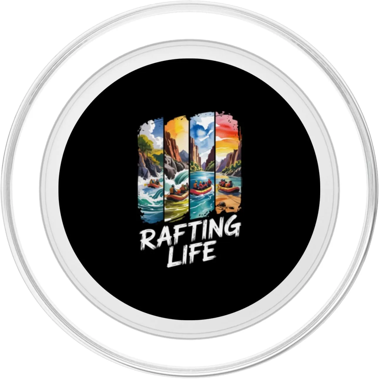 Experience the Thrill of Rafting Adventures Life PopSockets PopGrip for MagSafe