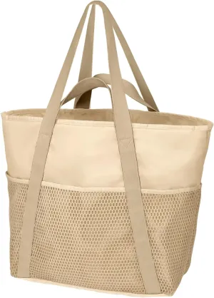 F-color Waterproof Beach Bags for Women - Machine Washable Travel Tote Bag with Zipper Cruise Swim Vacation Essentials