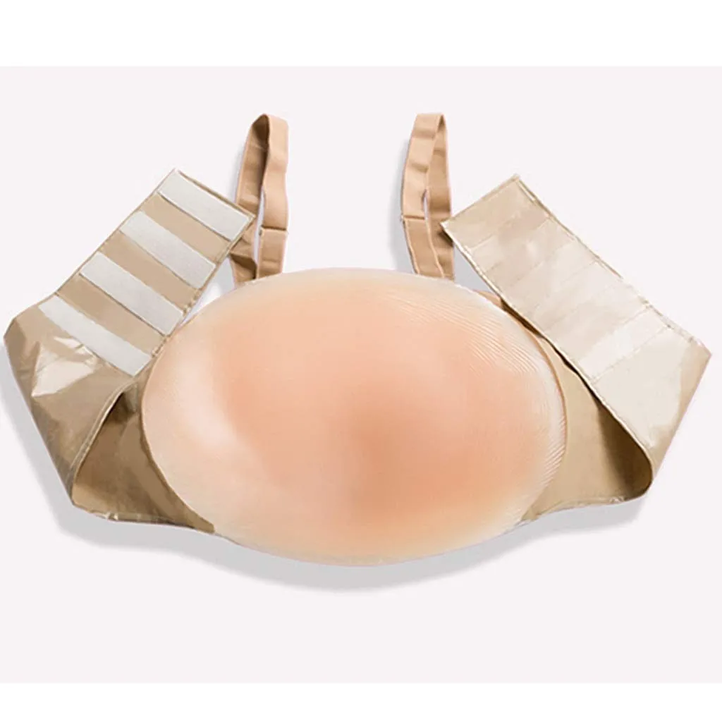Fake Belly Pregnancy Pregnant Silica Gel Fake Belly Artificial Pregnancy Bump Adjustable Pregnancy Belly for Role Play Accessories Camouflage Costumes (Size : XL)