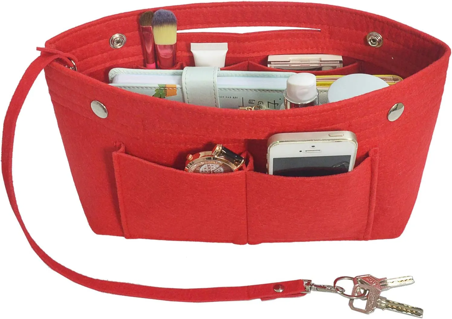 Felt Tote Handbag Purse Organizer Insert Divider Shaper Bag in Bag