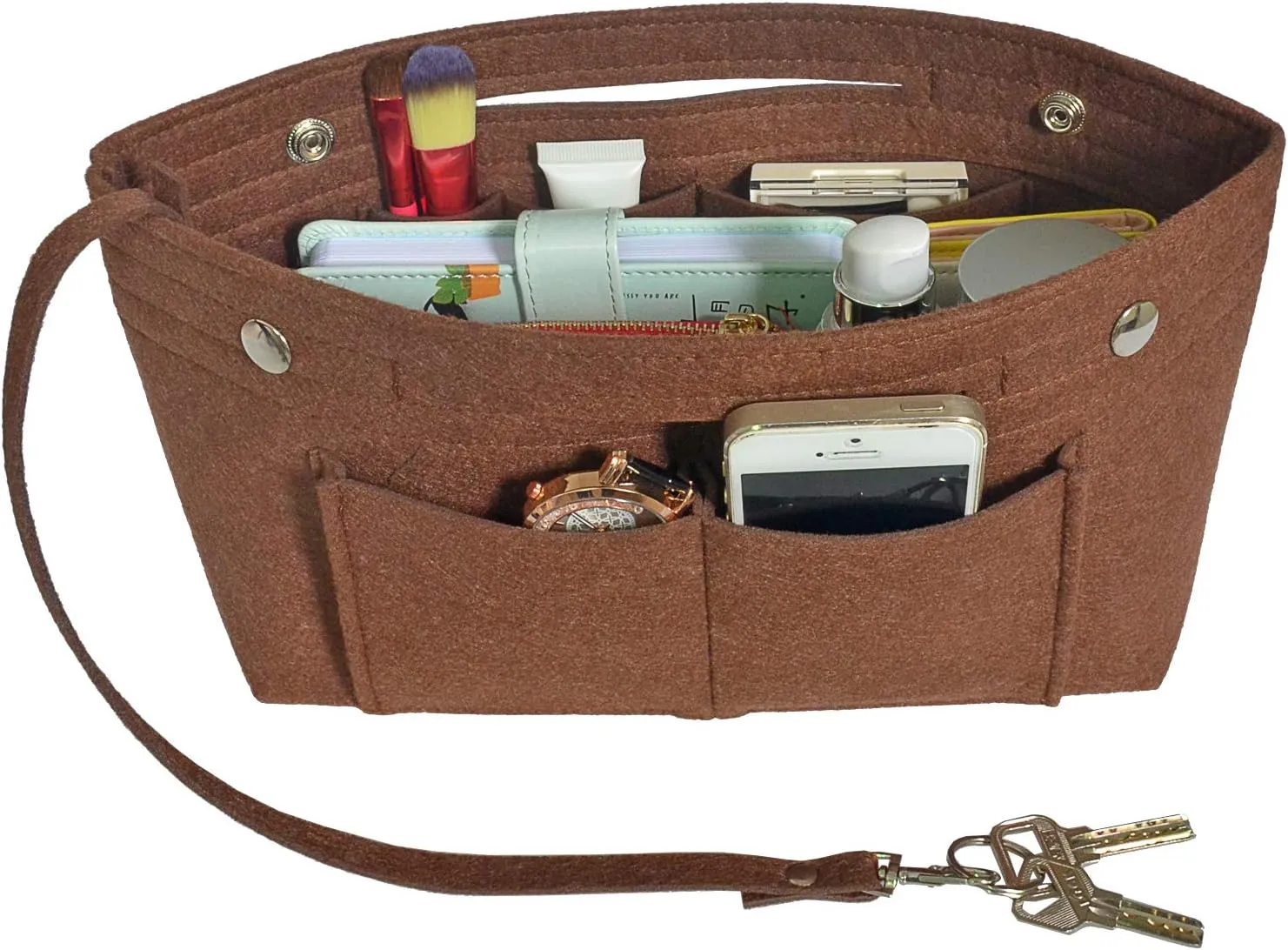 Felt Tote Handbag Purse Organizer Insert Divider Shaper Bag in Bag