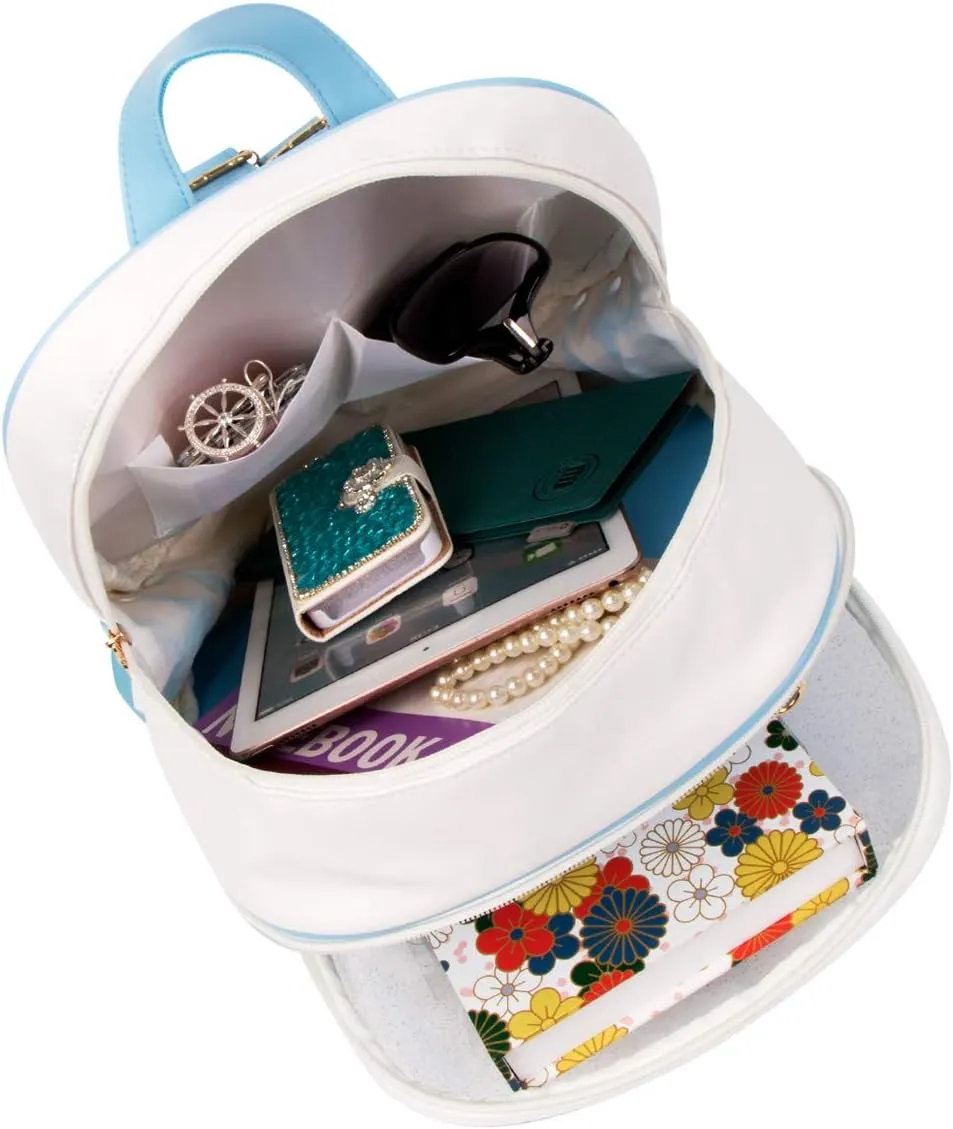 FF1 Candy Leather Bow Backpack Clear Beach Girls Bag Ita Bag