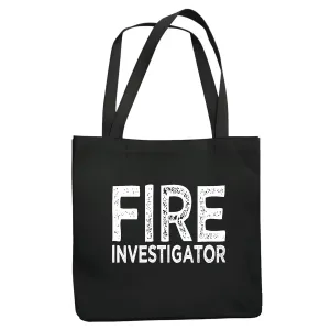 Fireman investigators for Firefighters fire marshal commissioner for dad brother son grandpa Navy Black Multicolor Canvas Tote Bag