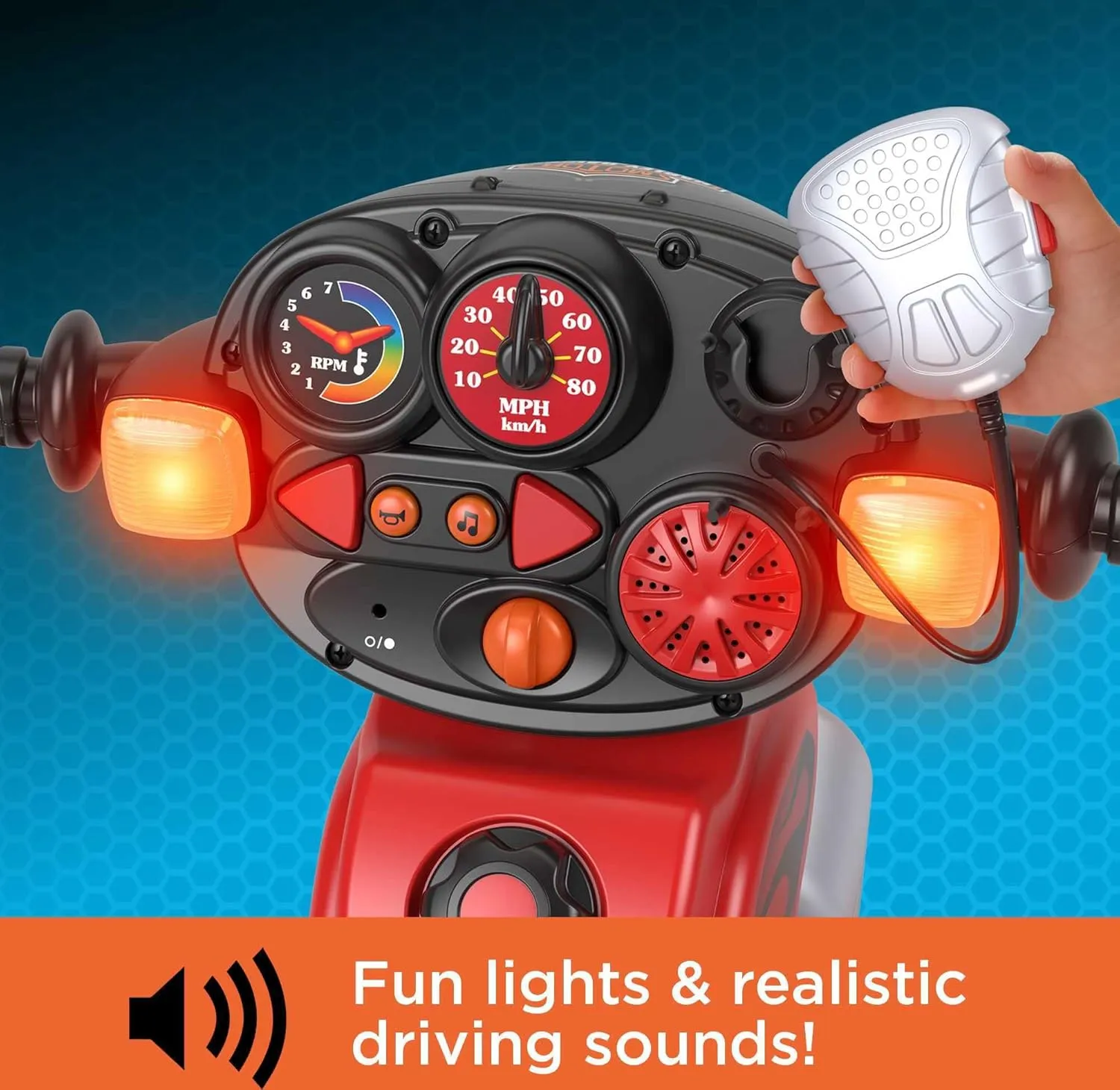 Fisher-Price Toddler Tricycle Harley-Davidson Lights & Sounds Trike, Toy Bike with Adjustable Seat & Storage for Outdoor Play Kids Ages 2  Years