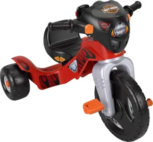 Fisher-Price Toddler Tricycle Harley-Davidson Lights & Sounds Trike, Toy Bike with Adjustable Seat & Storage for Outdoor Play Kids Ages 2  Years