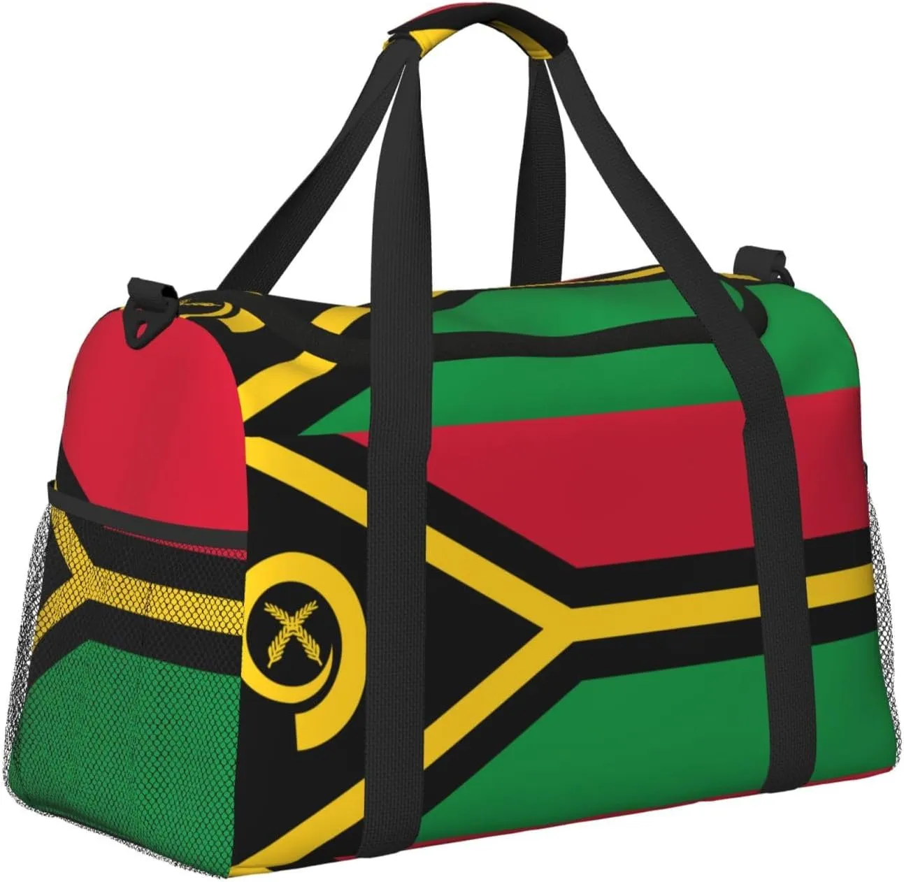 Flag Of Vanuatu Travel Duffel Bag Large Foldable Waterproof Overnight Bag For Beach Swim Bags Pool Sports Gym