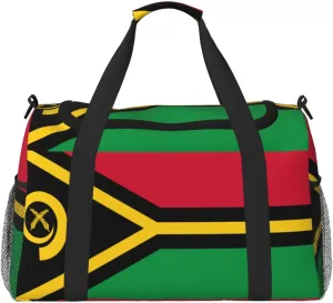 Flag Of Vanuatu Travel Duffel Bag Large Foldable Waterproof Overnight Bag For Beach Swim Bags Pool Sports Gym