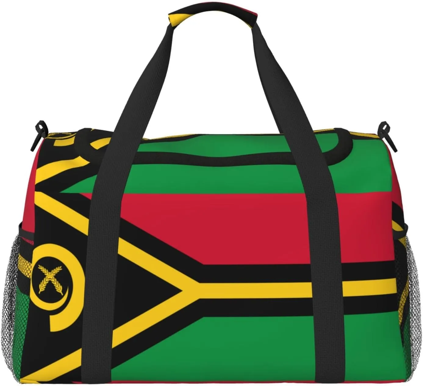 Flag Of Vanuatu Travel Duffel Bag Large Foldable Waterproof Overnight Bag For Beach Swim Bags Pool Sports Gym