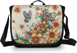 Flap Crossbody Bag for Women, Flapover Cross Body Shoulder Bag Top Handle RFID Blocking Pocket Laptop Handbag