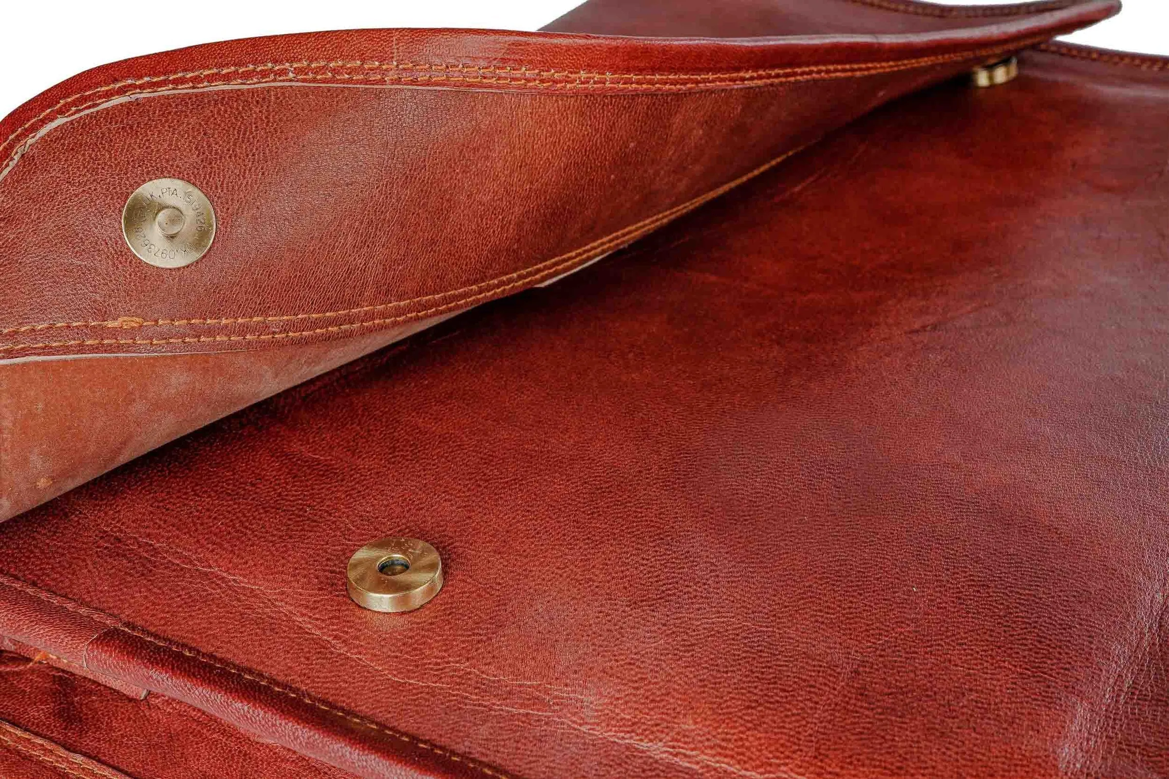 Flip Flap Leather Messenger Bag