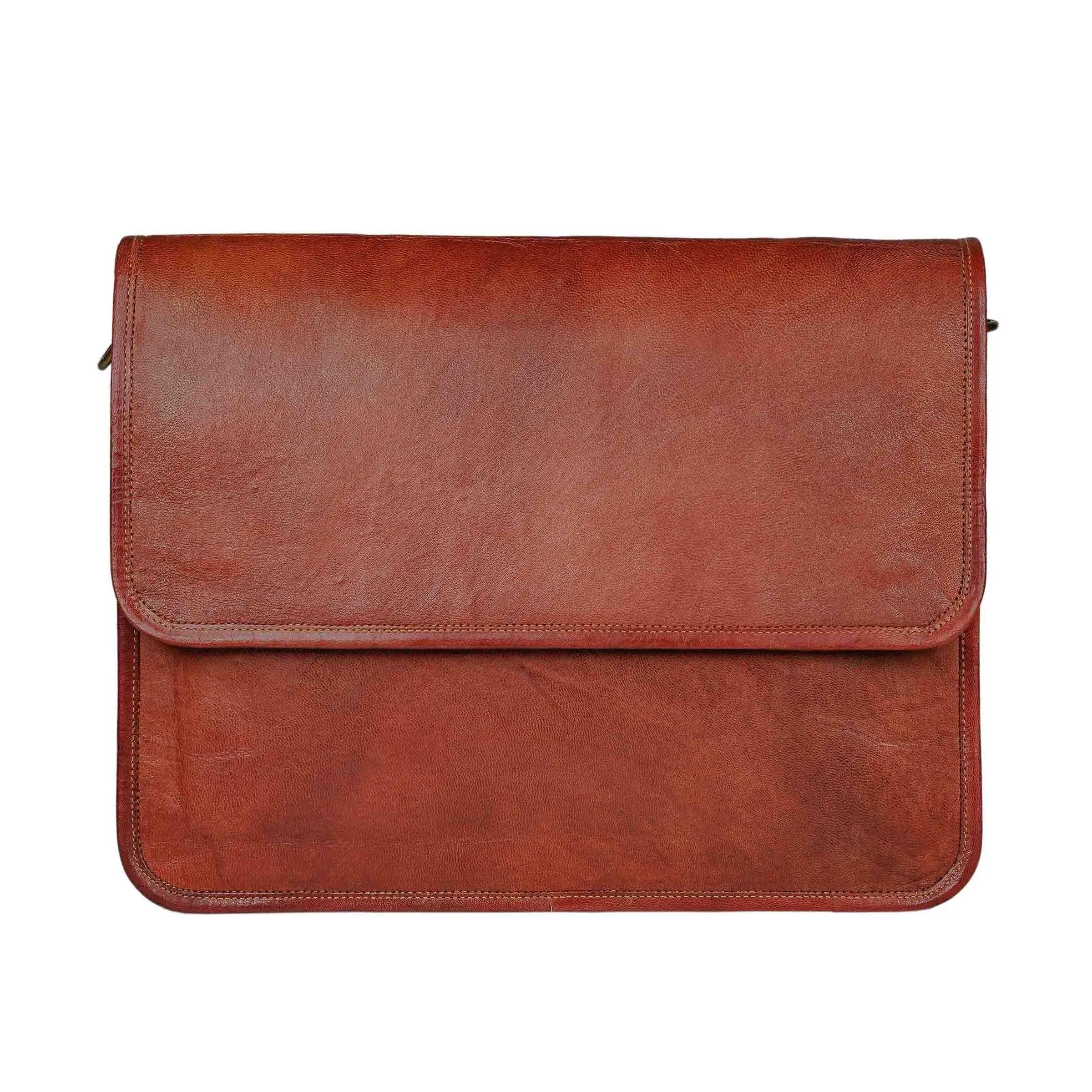 Flip Flap Leather Messenger Bag