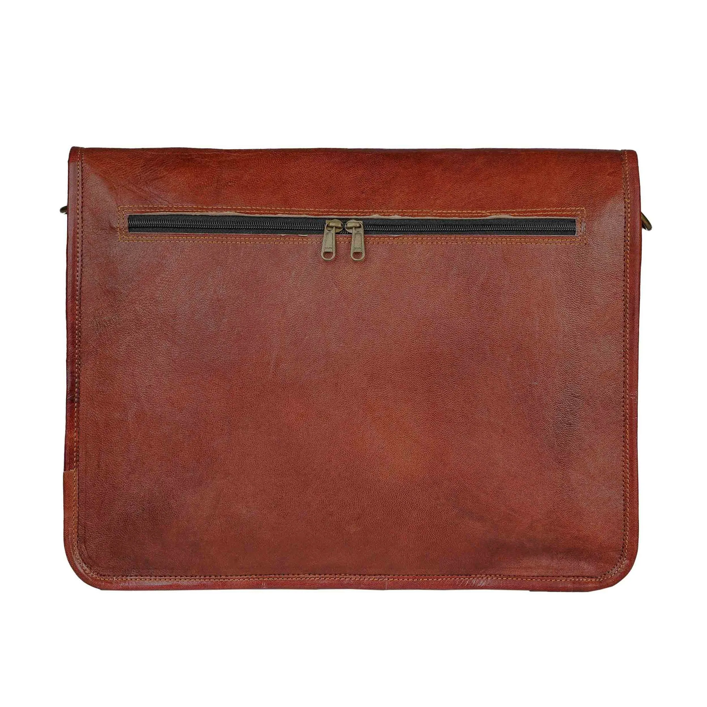 Flip Flap Leather Messenger Bag