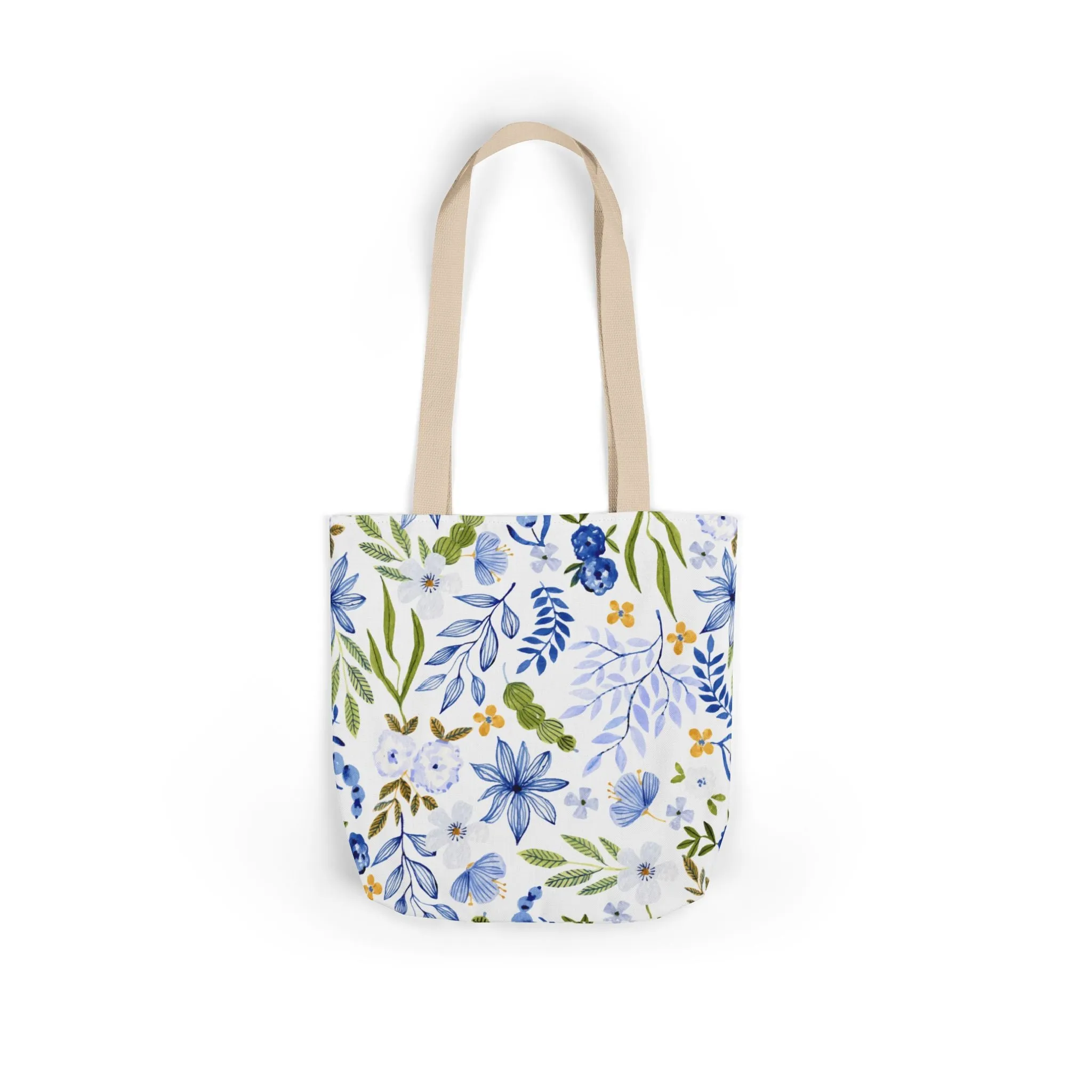 Floral Canvas Tote Bag Flower Handbag, Stylish Beach Tote, Vacation Bag
