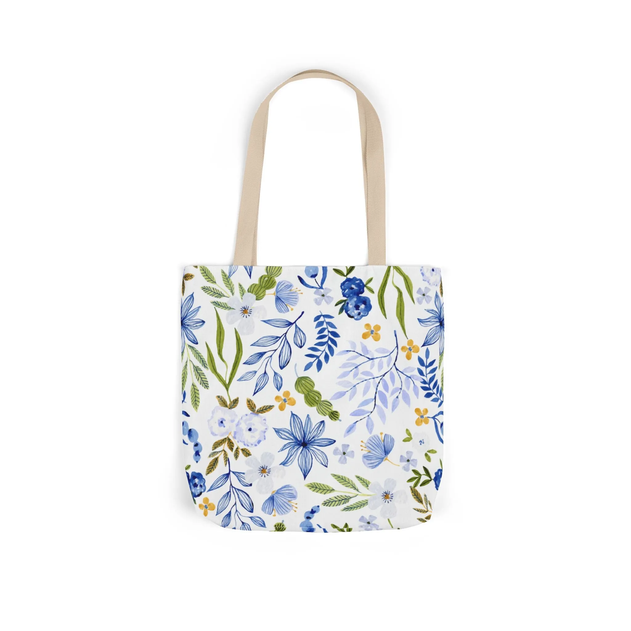 Floral Canvas Tote Bag Flower Handbag, Stylish Beach Tote, Vacation Bag