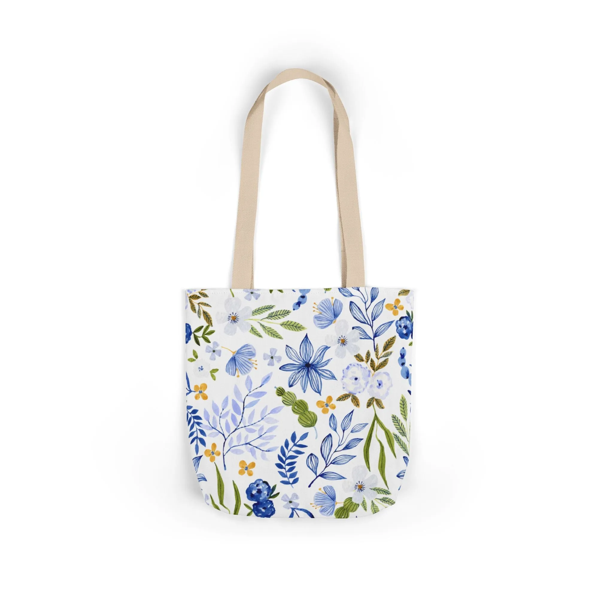 Floral Canvas Tote Bag Flower Handbag, Stylish Beach Tote, Vacation Bag