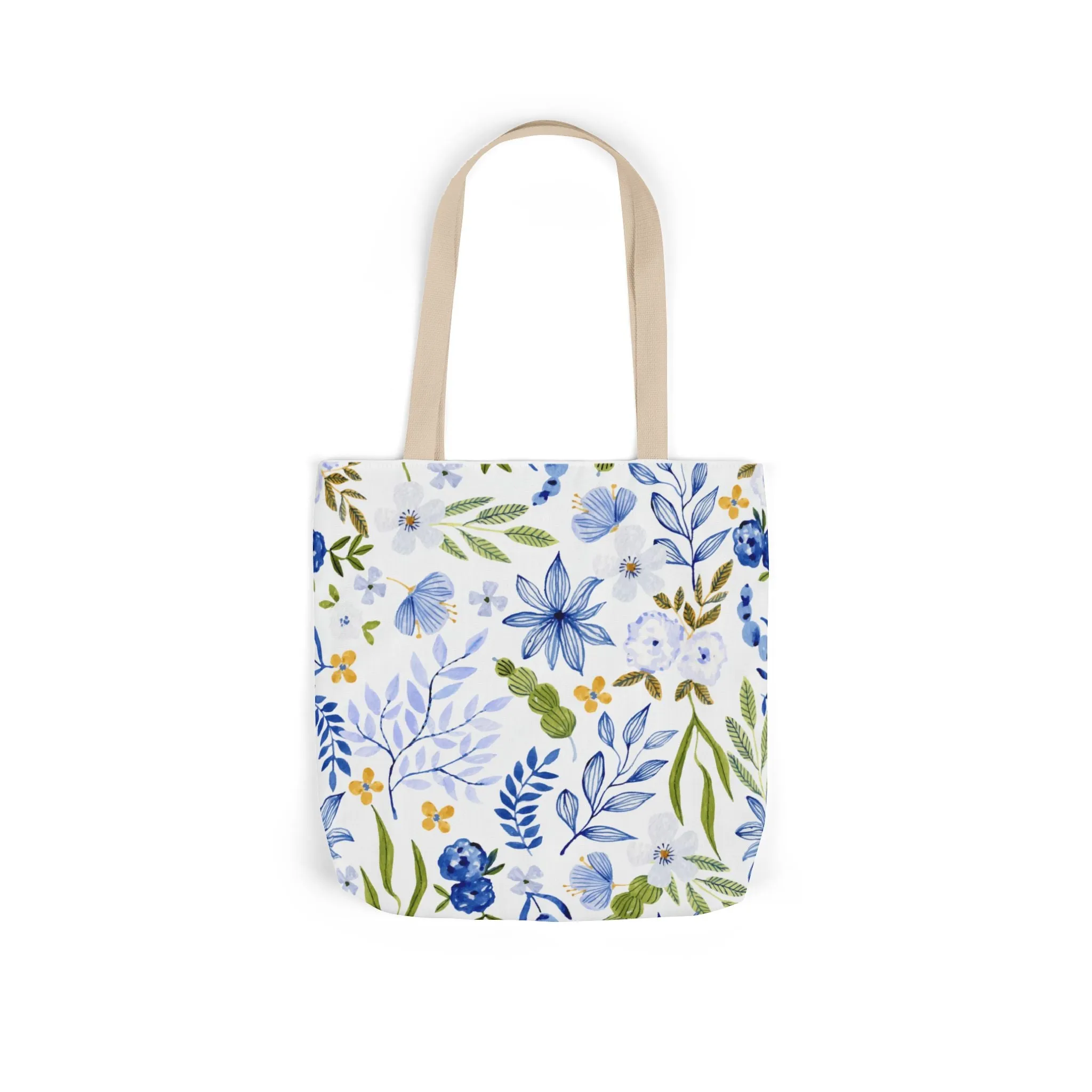 Floral Canvas Tote Bag Flower Handbag, Stylish Beach Tote, Vacation Bag