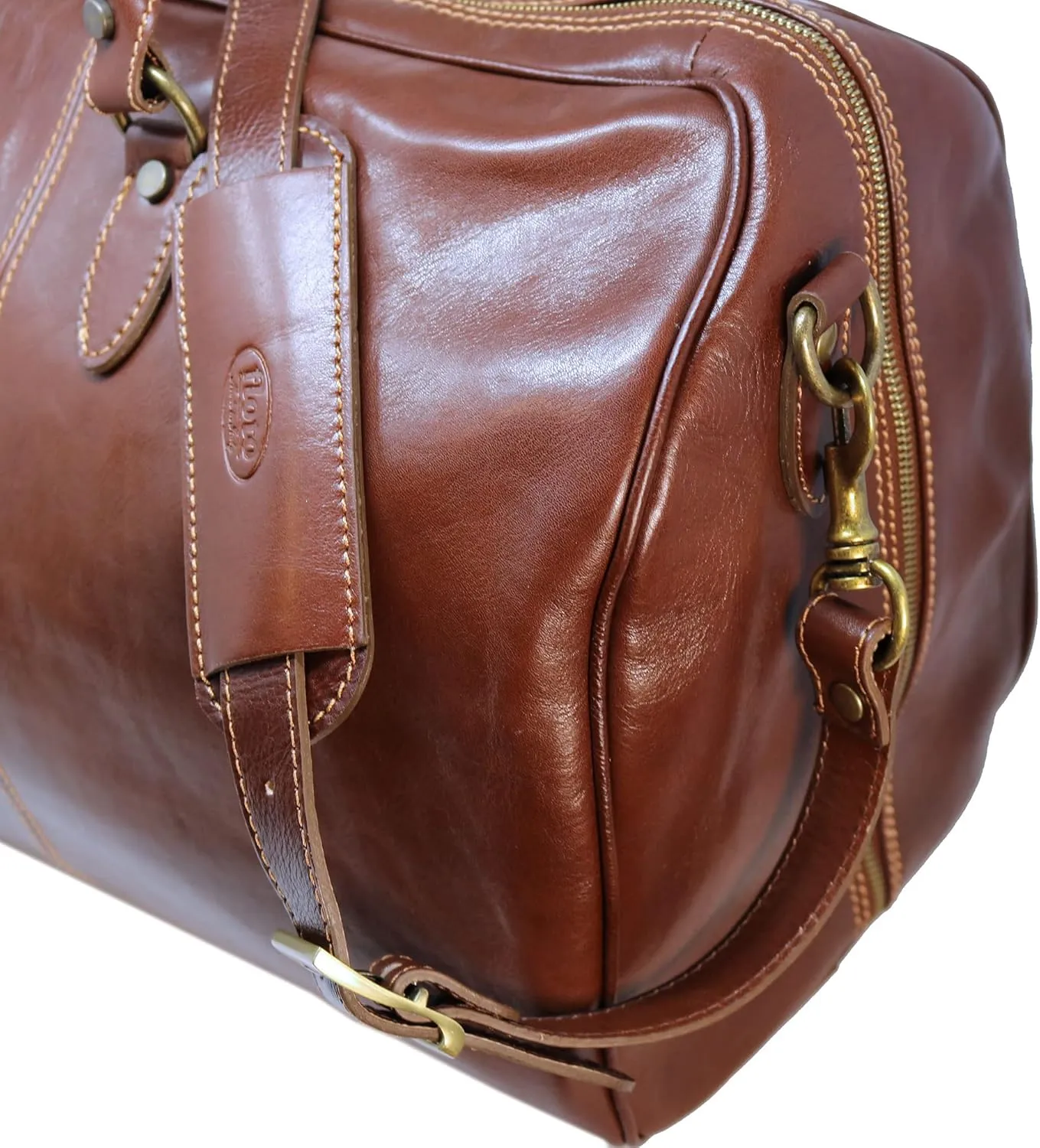 Floto Luggage Venezia Duffle, Vecchio Brown, One Size