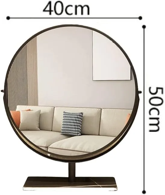 FMURY Makeup Mirrors Desktop High Definition Bedroom Dressing Table Household Large Rotatable Makeup Mirrors(40 * 50cm)