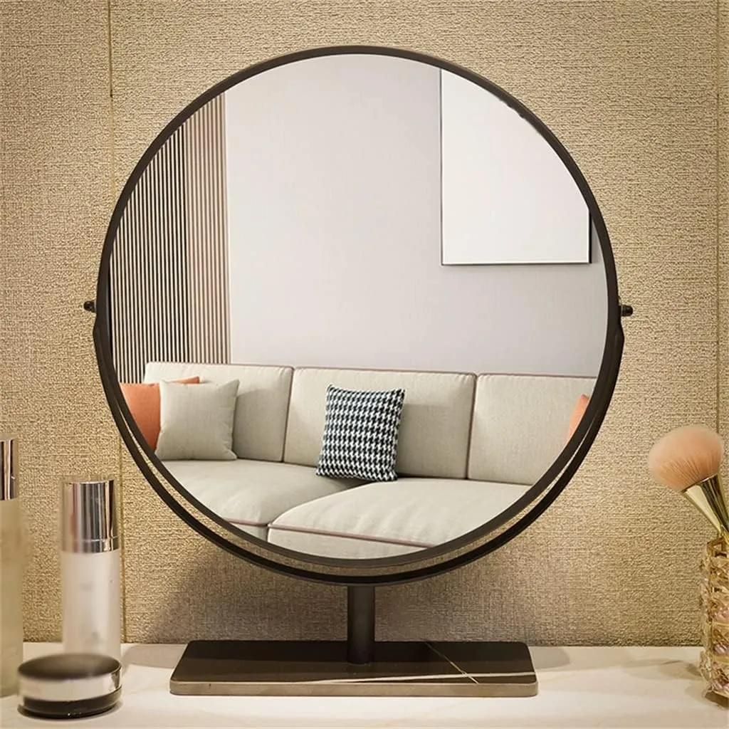FMURY Makeup Mirrors Desktop High Definition Bedroom Dressing Table Household Large Rotatable Makeup Mirrors(40 * 50cm)