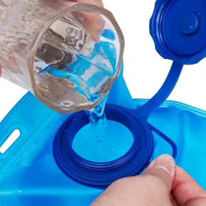 Foldable Water Bag with Hydration Tube 2L Hydration Bladder Leak-Proof Outdoor Tools Accessories Hydration Pack Hiking Water Bag (Color : Blue)