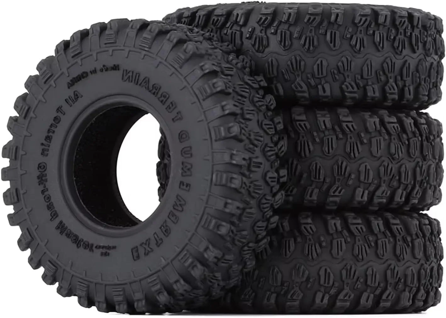 for Axial for SCX24 90081 Upgrade Tyres 4PCS 1.0" Soft Rubber All for Terrain Wheel Tires 50 * 20/54 * 23mm for 1/24 RC Crawler Car Rc Car Tires(C)