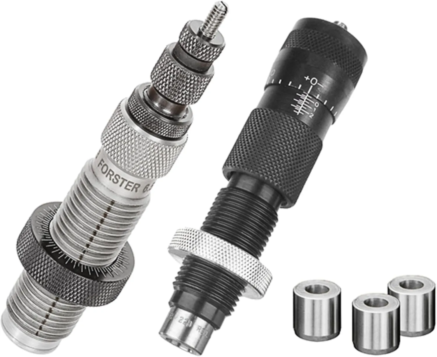 Forster Products Ultra Die Set, Full Length Bushing Sizing Die, Bench Rest Ultra Micrometer Seater Die, and 3 Bushing Set
