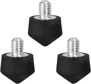 Foto&Tech 3 Pieces Universal Anti Slip Rubber Tripod Feet Compatible with Benro Gitzo Induro Kingjoy Manfrotto, Thread Tripod Foot Replacement for Smooth and Uneven Surfaces (M8)
