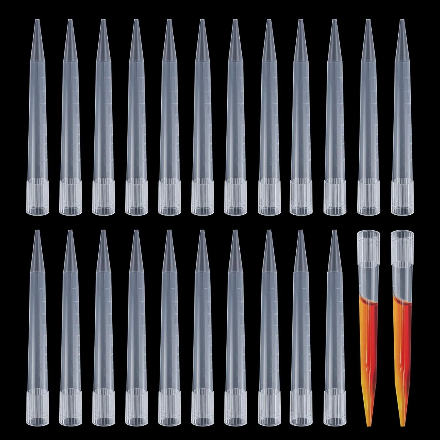 FOUR E'S SCIENTIFIC 5mL Pipette Tips Lab Microchemical Transparent Liquid Micropipette Pipettor Tips 5mL 100pcs - Autoclavable