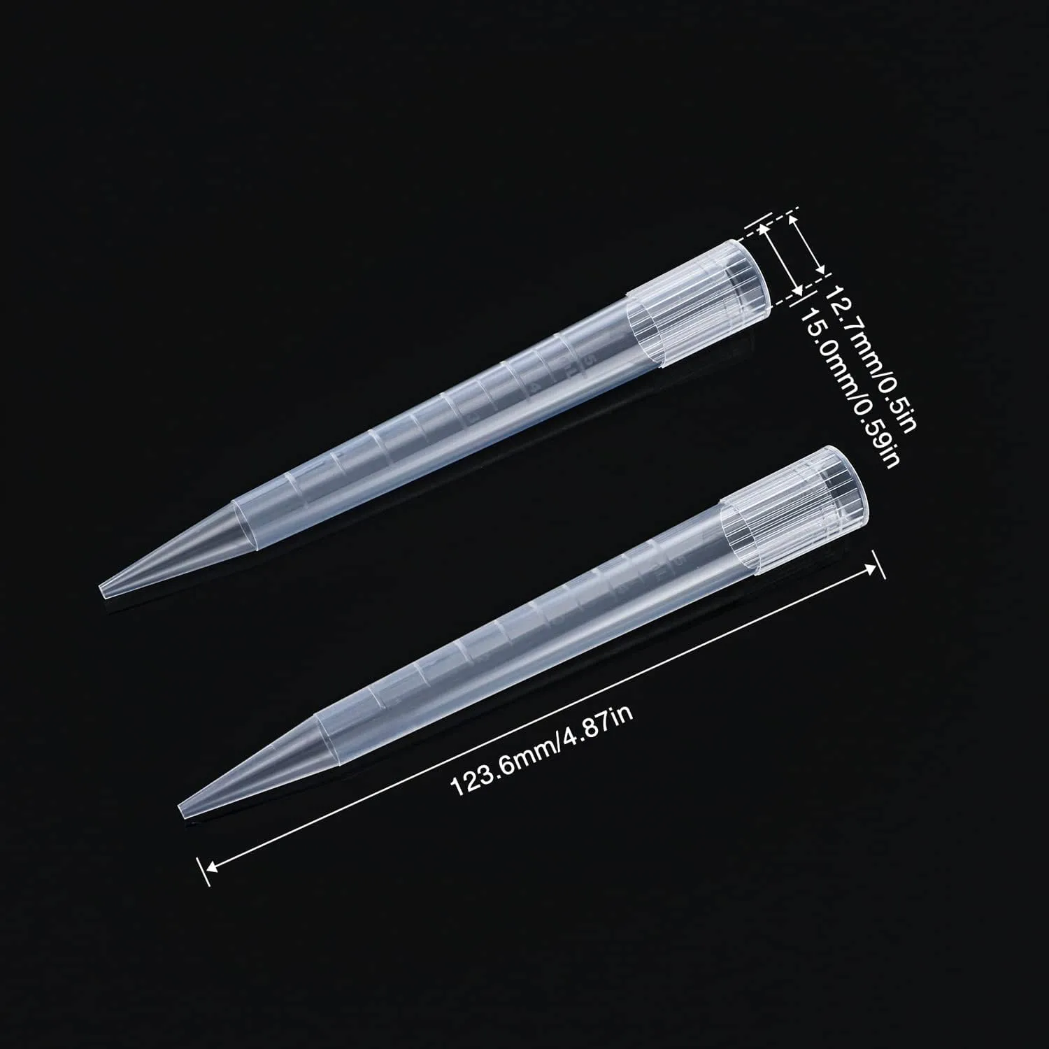 FOUR E'S SCIENTIFIC 5mL Pipette Tips Lab Microchemical Transparent Liquid Micropipette Pipettor Tips 5mL 100pcs - Autoclavable