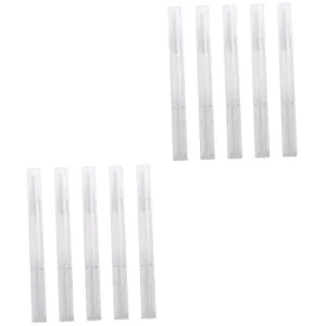 FRCOLOR 40pcs Transparent Empty Nail Oil Pen Cosmetic Container Brush Applicators for Nail Polish Lip Gloss Essential Oils Lightweight and Leakproof for Travel