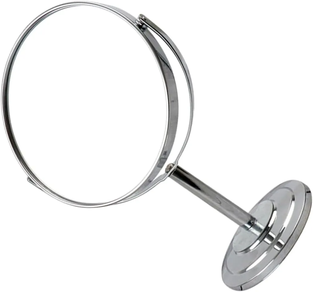 FRCOLOR Stylish Gold Makeup Mirror 10x Magnification Double Sided 360 Degree Rotation Vanity