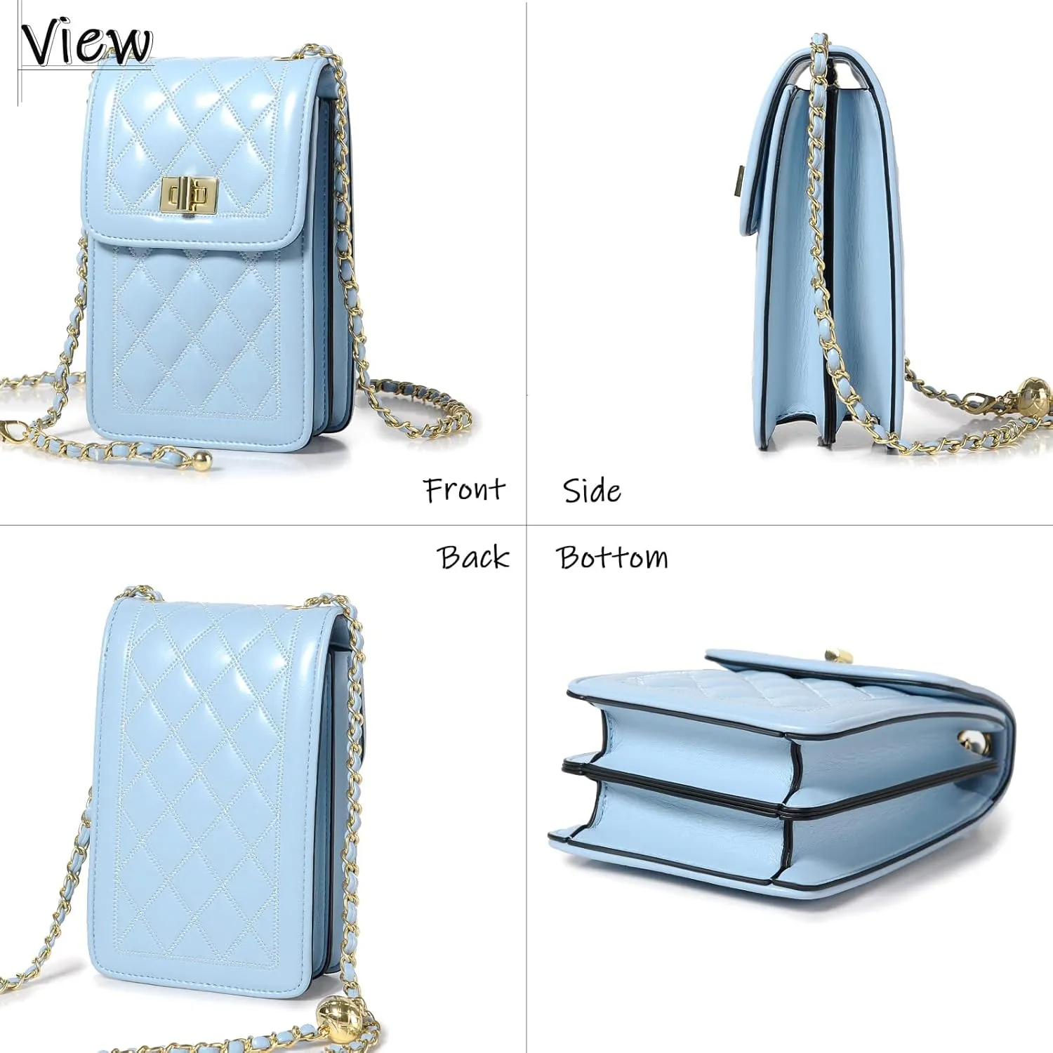 FSD.WG Women Small Crossbody Cell Phone Purse Leather Phone Purse Mini Messenger Shoulder Handbag Wallet
