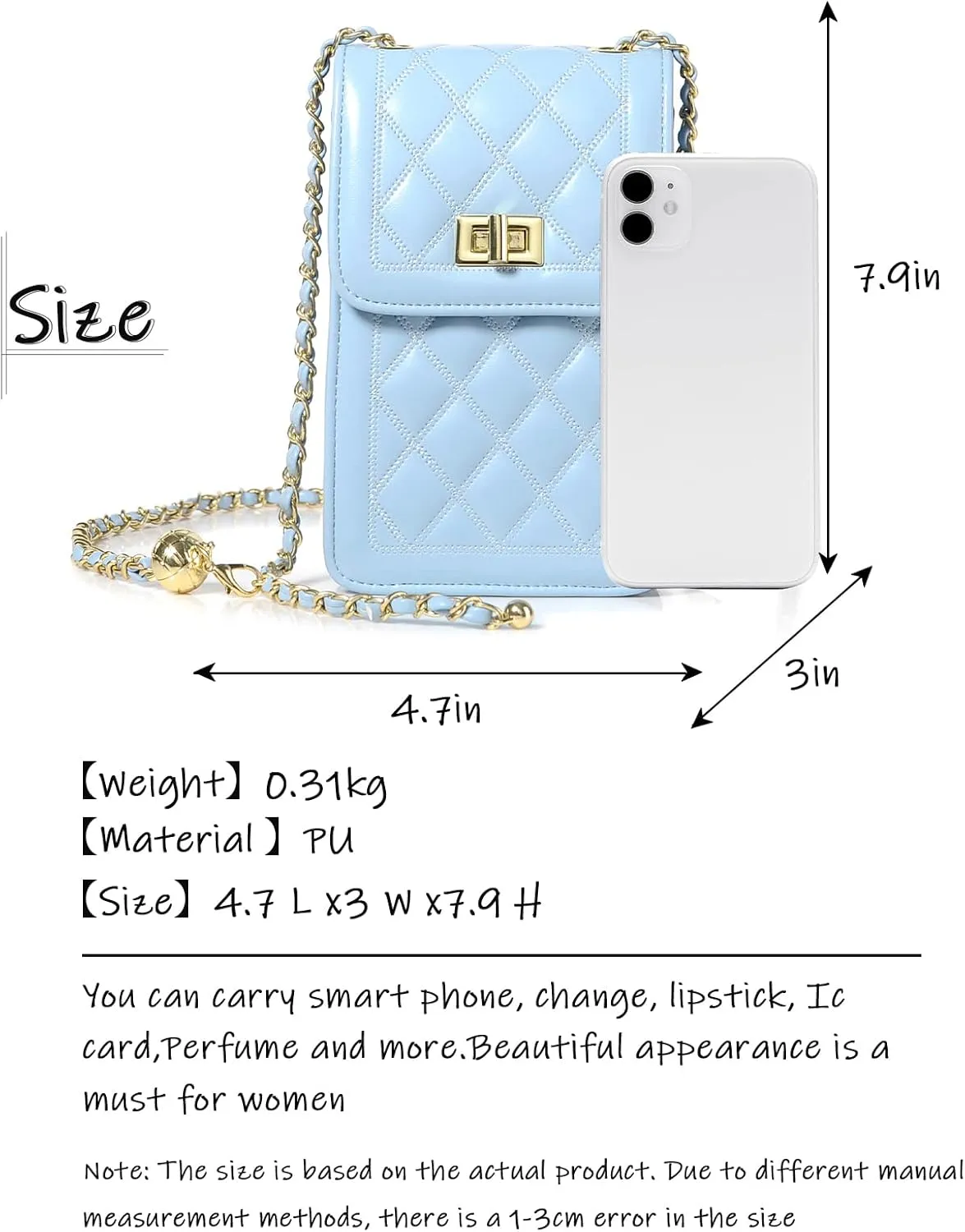 FSD.WG Women Small Crossbody Cell Phone Purse Leather Phone Purse Mini Messenger Shoulder Handbag Wallet