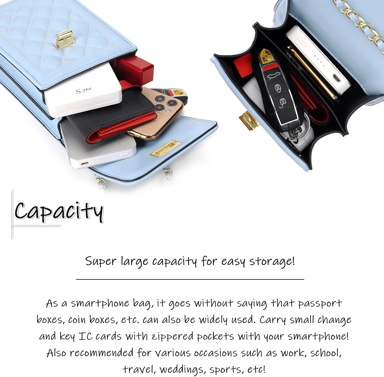 FSD.WG Women Small Crossbody Cell Phone Purse Leather Phone Purse Mini Messenger Shoulder Handbag Wallet