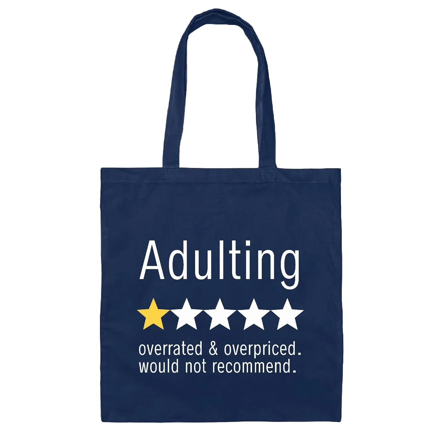 Funny and Sarcastic Adults Gift Humorous Mom Tote Bag Unconventional Recommendation for Youngster Navy Black Multicolor Canvas Tote Bag
