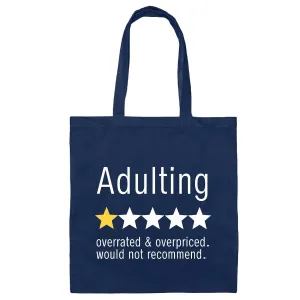 Funny and Sarcastic Adults Gift Humorous Mom Tote Bag Unconventional Recommendation for Youngster Navy Black Multicolor Canvas Tote Bag