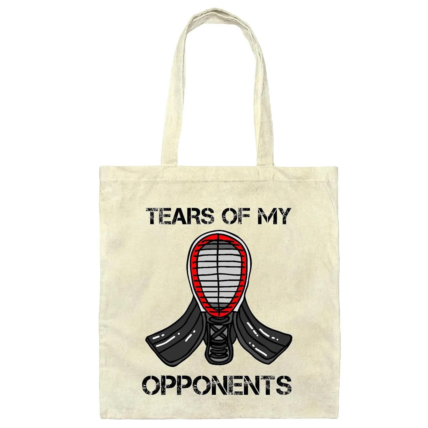 Funny Kendo Tote Bag Gift For Kendoka Tears Of My Opponents Natural White Multicolor Canvas Tote Bag