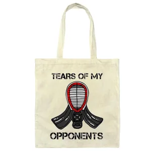Funny Kendo Tote Bag Gift For Kendoka Tears Of My Opponents Natural White Multicolor Canvas Tote Bag