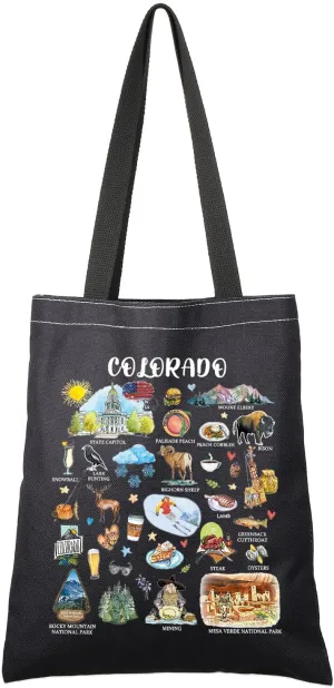 G2TUP Colorado Souvenir Gift Colorado Travel Tote Bag Colorado Home Handbag Colorado Tourism Gift Colorado Vacation Gift