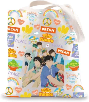 G2TUP Kpop Member Tote Bag Korean Group Fans Gift K-pop Shoulder Bag Korean Album Merchandise