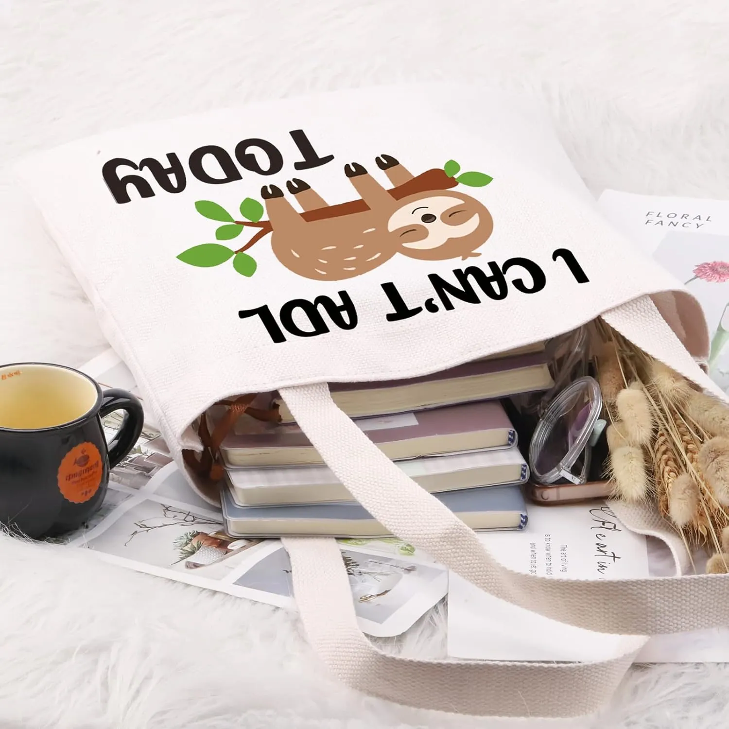 G2TUP Occupational Therapy Therapist Gift I Can't ADL Today Makeup Bag OT Life Sloth Bag Occupational Therapist Joke Gift