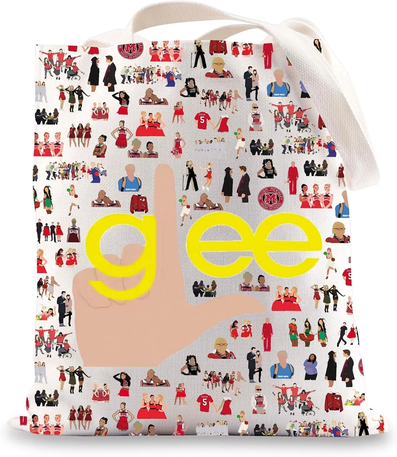 G2TUP Terri & Will Musical Canvas Tote Bag Rachel Berry Fans Gifts Musical Comedy Inspired Shoulder Bag Sue & Artie Merch