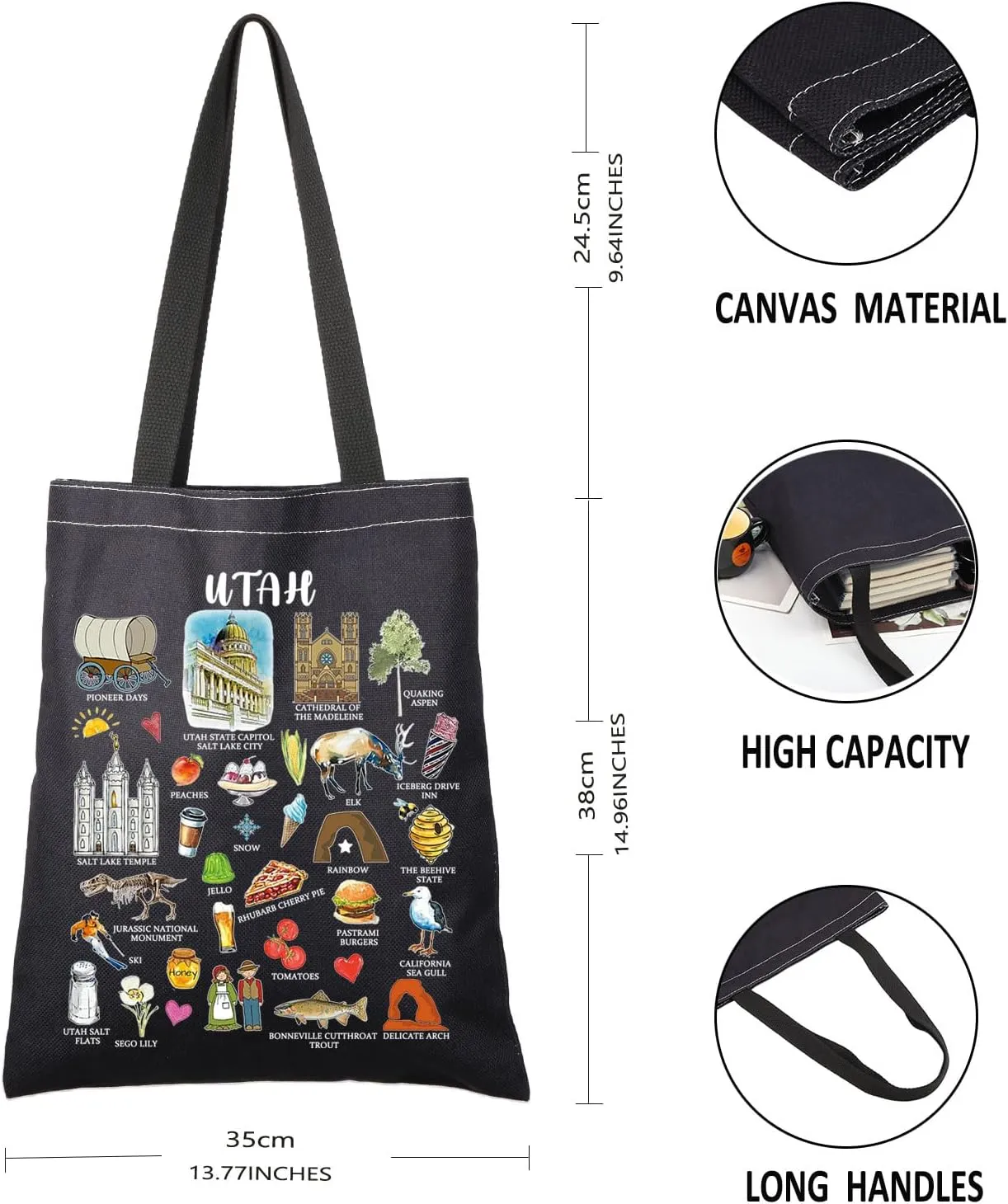 G2TUP Utah Souvenirs Gift Utah Travel Tote Bag Utah Home Handbag Utah Tourism Gift Utah Vacation Gift