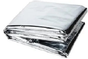 GALAXYLENSE Emergency Mylar Thermal Blanket for Survival First Aid Kits Army Outdoors Hiking Camping Bug Out Trauma Desert All Weather Condition Protection (Silver)