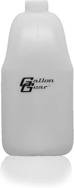 Gallon Gear HALF-GALLON LARGE WATER BOTTLE | BPA-FREE PLASTIC | REUSABLE WATER JUG | HYDRATION WATER BOTTLE FOR MEN & WOMEN | GYM, SPORTS, TRAINING & FITNESS (WHITE)