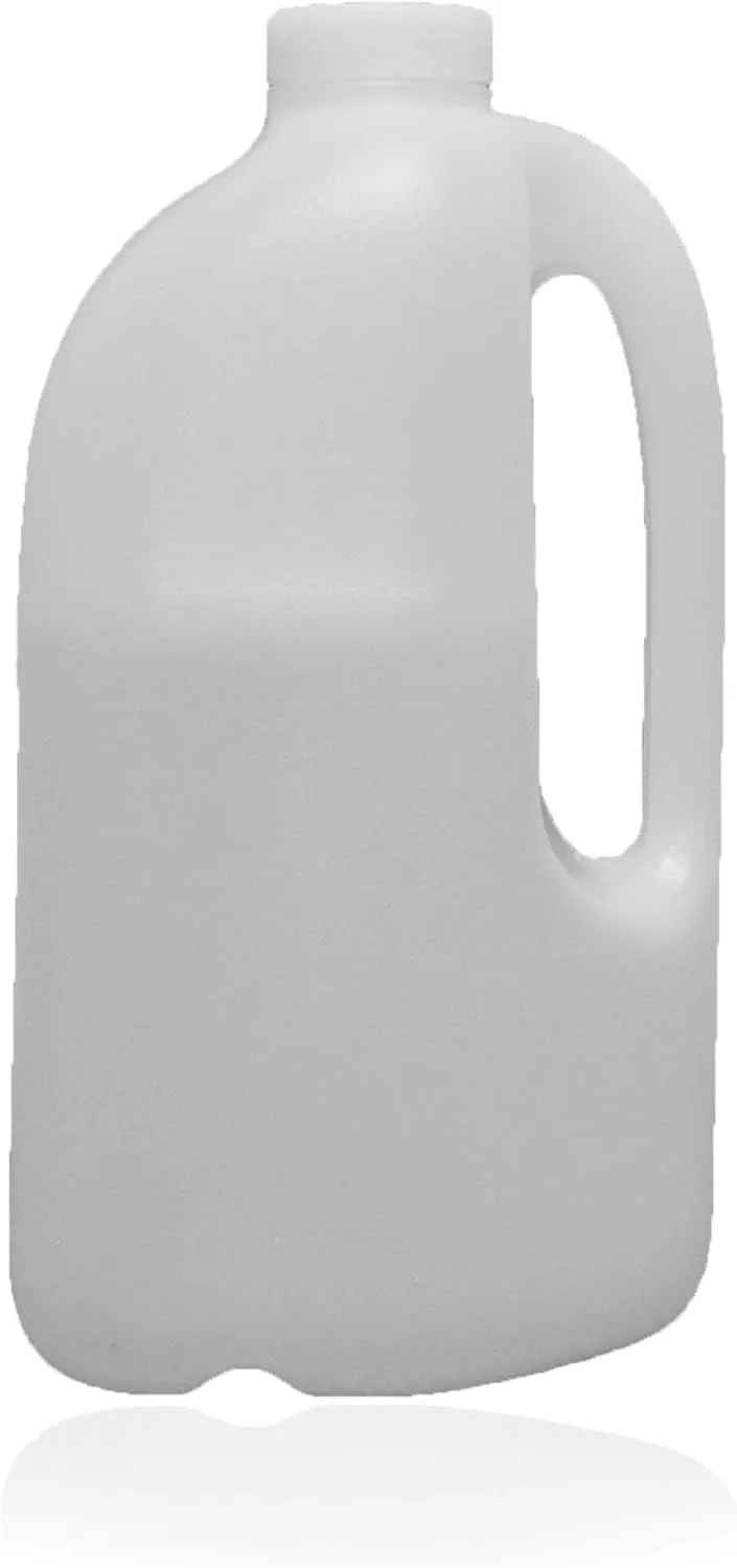 Gallon Gear HALF-GALLON LARGE WATER BOTTLE | BPA-FREE PLASTIC | REUSABLE WATER JUG | HYDRATION WATER BOTTLE FOR MEN & WOMEN | GYM, SPORTS, TRAINING & FITNESS (WHITE)