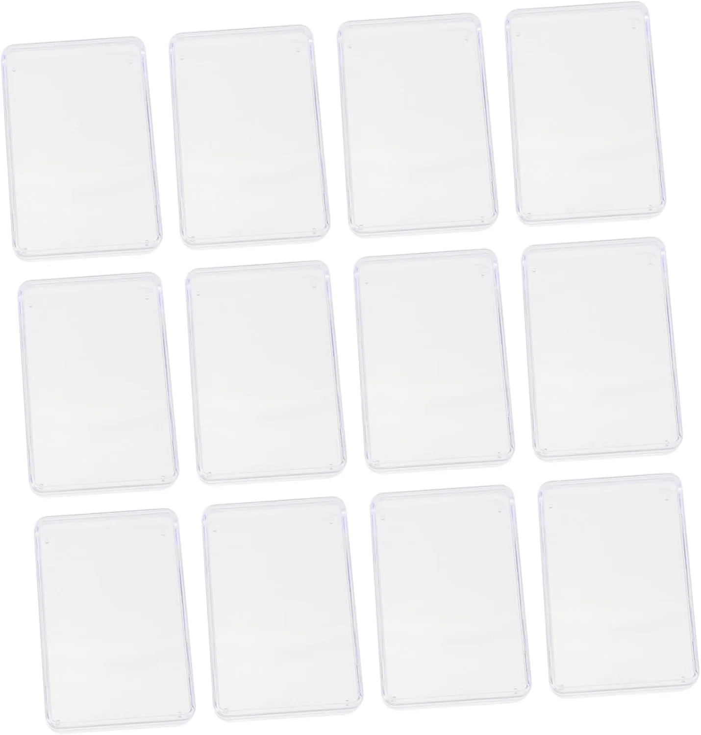 GALPADA 12Pcs Transparent Plastic Poker Card Storage Boxes Compact Cases for Poker Cards Game and Scrapbook Supplies Clear Design Craftsmanship