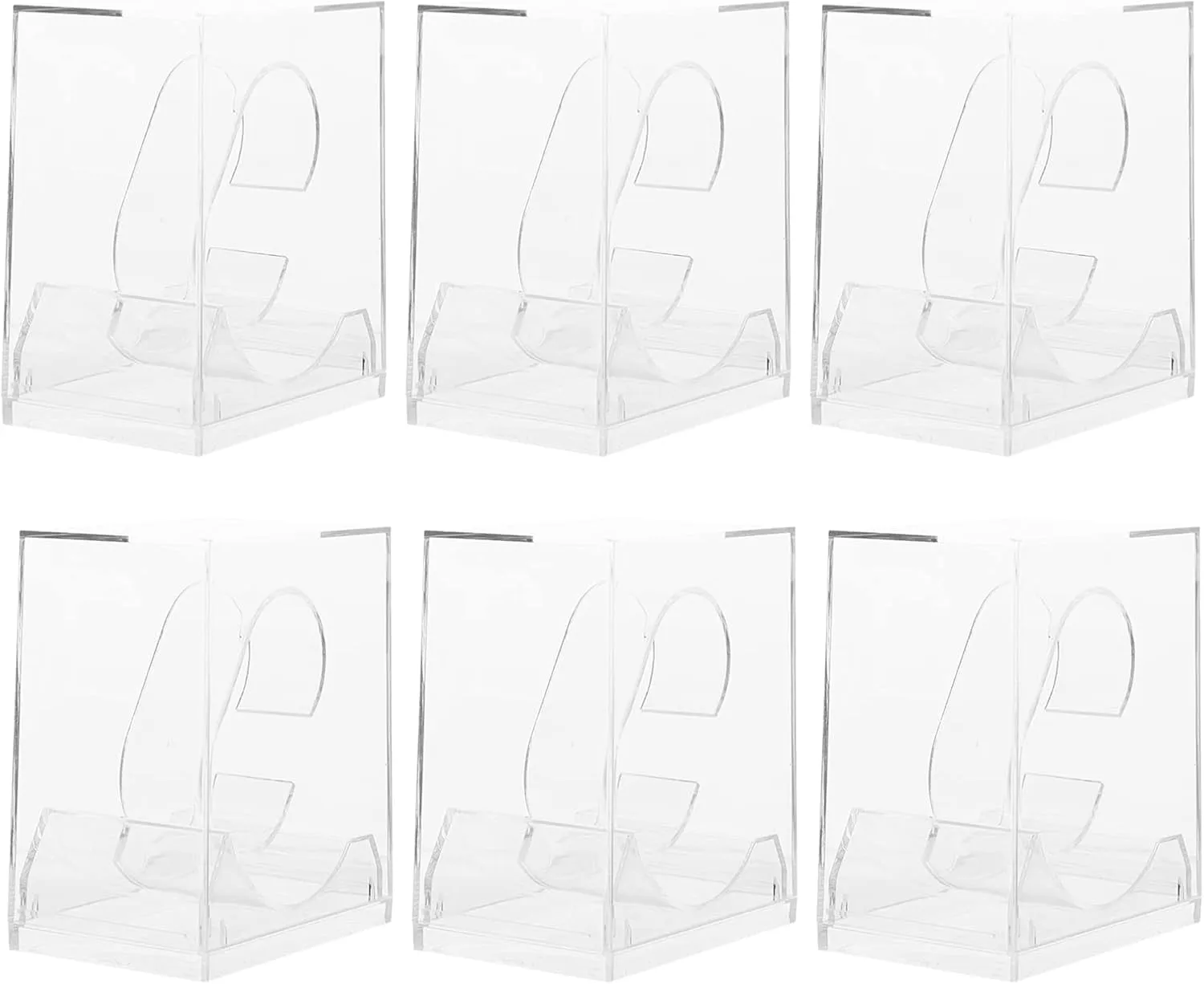 Garneck 6pcs Clear Watch Display Case - Single Watch Holder Box Organizer for Men - Ideal for and Jewelry Storage Elegant Acrylic Design for Watch Collection